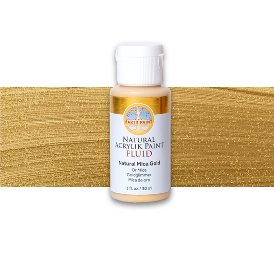 Fluid - Natural Acrylik Paint: Gold Mica / 1 flo oz