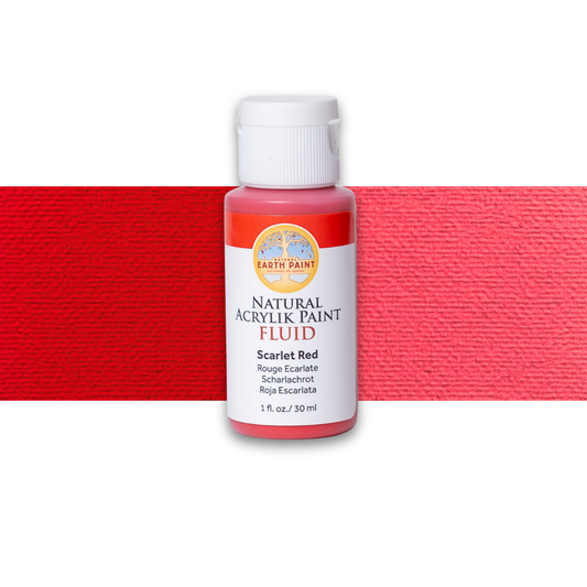 Fluid - Natural Acrylik Paint: Scarlet Red / 1 flo oz