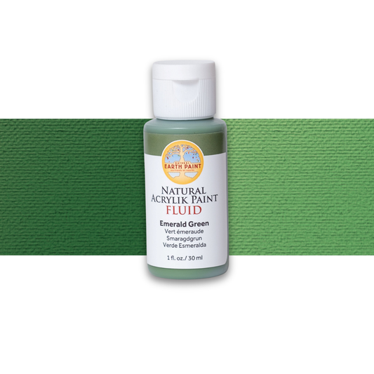 Fluid - Natural Acrylik Paint: Emerald Green / 1 flo oz