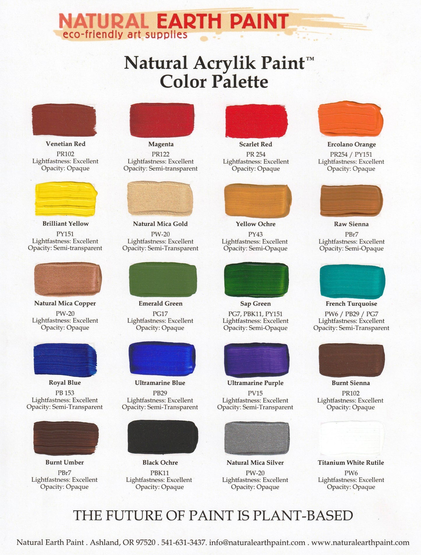 Fluid - Natural Acrylik Paint: Emerald Green / 4 fl oz