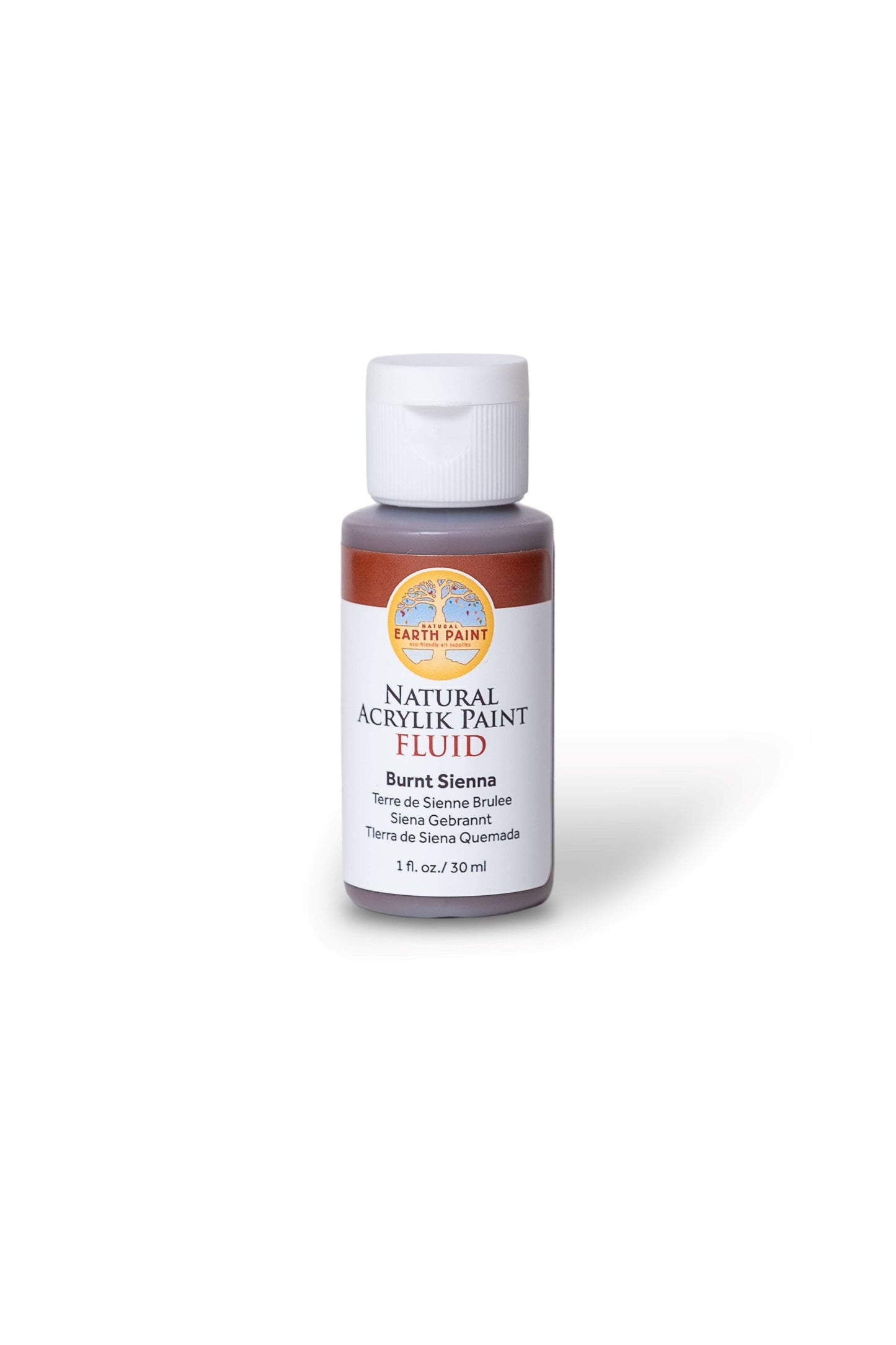 Fluid - Natural Acrylik Paint: Burnt Sienna / 4 fl oz