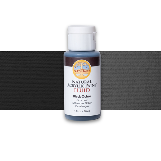 Fluid - Natural Acrylik Paint: Black Ochre / 1 flo oz