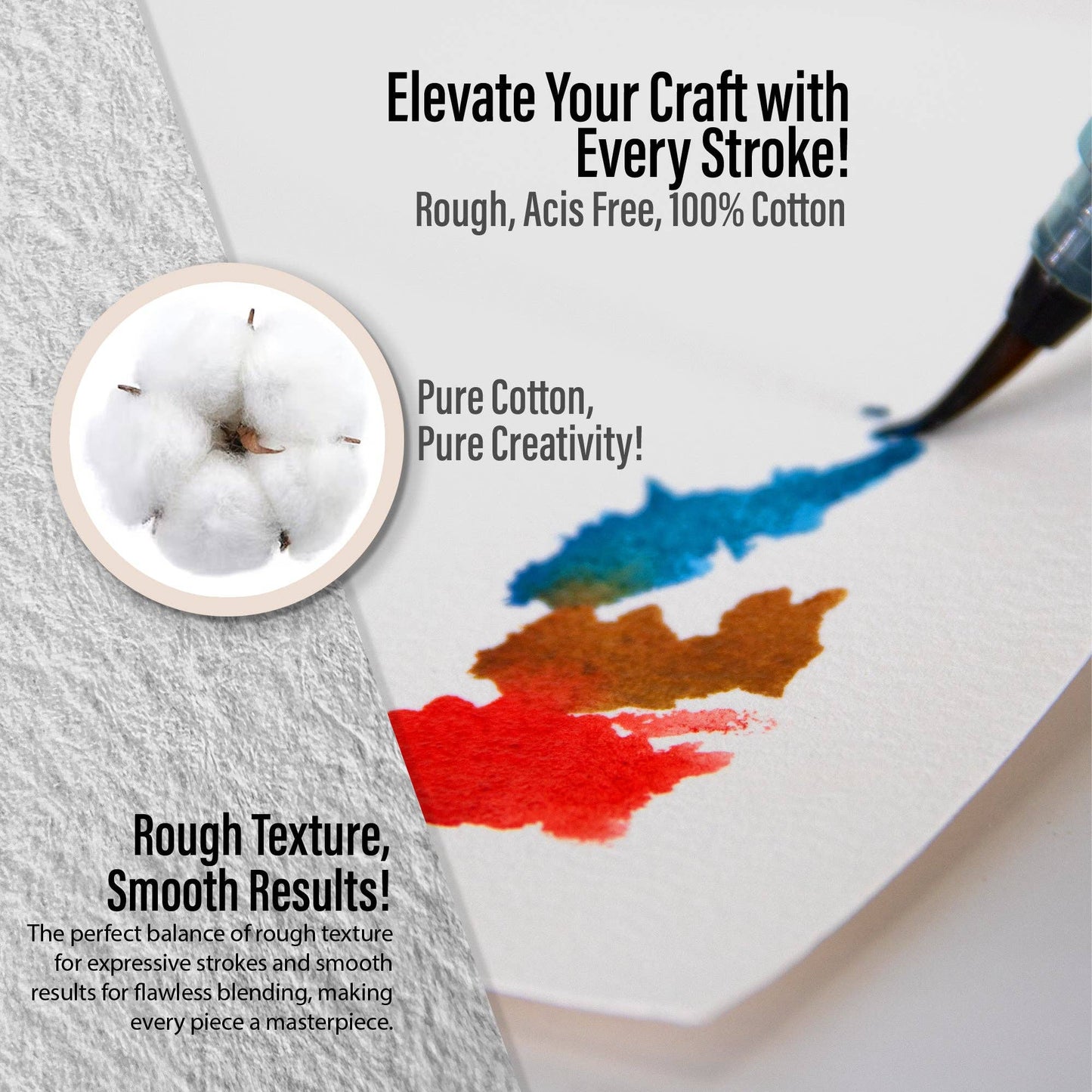 Pintar 100% Cotton Watercolor Block, 140lb, 20 Sheets