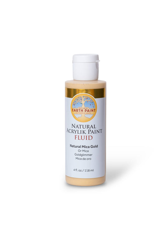 Fluid - Natural Acrylik Paint: Gold Mica / 4 fl oz