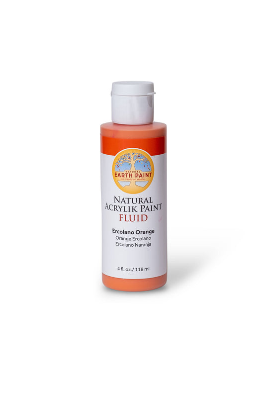 Fluid - Natural Acrylik Paint: Ercolano Orange / 4 fl oz